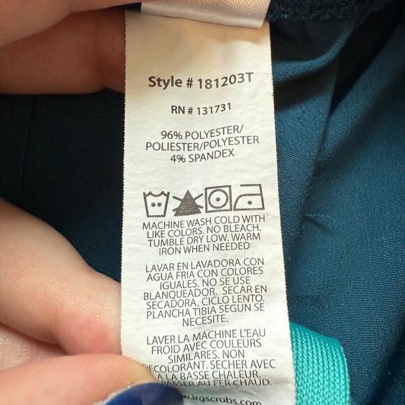 IRG Womens Jogger Scrub Pants With Pockets Teal Size MDT Polyester/Spandex Blend - Picture 6 of 7